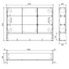Scandi Oak Mirror Cabinet With Undershelf 750 - 1200mm - Bayside Bathroom