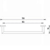 Dolce Single Towel Rail  - Chrome - Bayside Bathroom