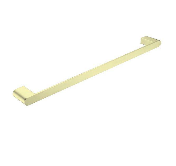 Ecco Single Towel Rail - Brushed Brass