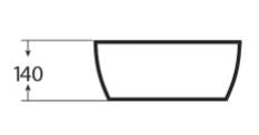 Urbino 460 Slim Basin - Matte Grey