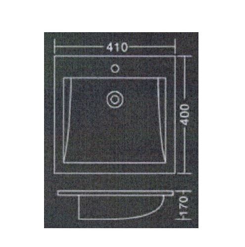Rectanglo 410 Semi - Insert Basin