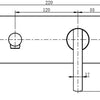 Niko Wall Mount Basin/Bath Set - Brushed Nickel