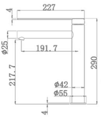 Niko Tower Basin Mixer - Brushed Nickel