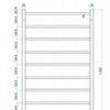 700mm Brushed Stainless Steel Heated Towel Rail - Bayside Bathroom
