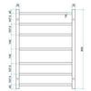 600mm Gun Metal Round Ladder Heated Towel Rail - Bayside Bathroom