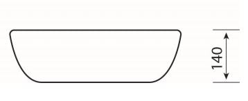 Positano 460 Basin - Matte White