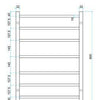 600mm Brushed Gold Round Ladder Heated Towel Rail - Bayside Bathroom