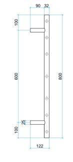 600mm Round Brushed Stainless Steel Heated Towel Rail - Bayside Bathroom