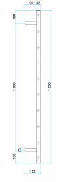 700mm Brushed Stainless Steel Heated Towel Rail - Bayside Bathroom
