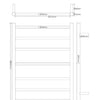 600mm Brushed Nickel Towel Ladders - Bayside Bathroom