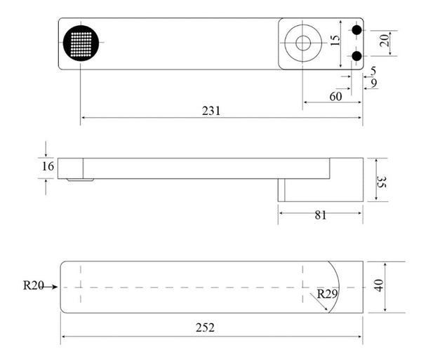 Bianco Matte White Swivel Bath Spout
