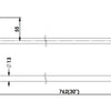 Textura Single Towel Rail - Matte Black