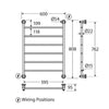 Lillian 600 x 808 Brushed Brass Heated Towel Rail