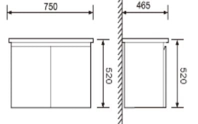 Everton 750mm Wall Hung Vanity