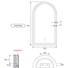 Arch 500 Brushed Nickel Framed LED Mirror