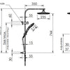 Corban Twin Rail Shower - Chrome