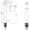 Round Mini Tall Basin mixer - Chrome