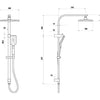 Liberty Full Twin Shower set- Matte Black