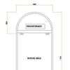 Ablaze 1000mm x 500mm Oval Premium Back-lit Mirror