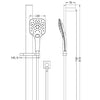 Rain Rail Shower 3 Function - Chrome - Bayside Bathroom