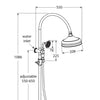 Lillian Twin Rail Shower - Brushed Nickel