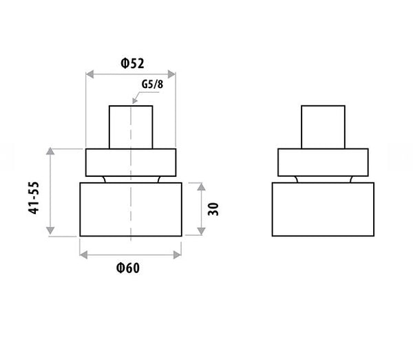Loui Wall Top Assemblies - Chrome