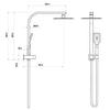 Liberty Twin Shower - Matte Black