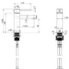 Round Mini  Short Basin mixer - Chrome