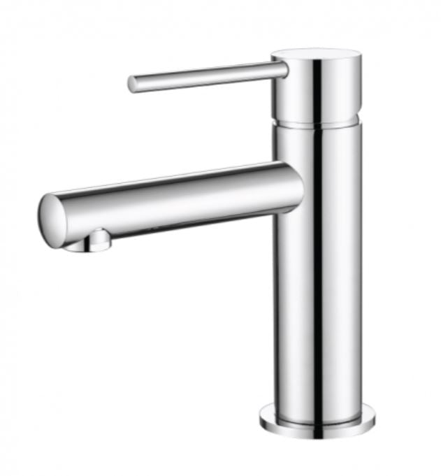 Round Mini  Short Basin mixer - Chrome