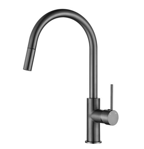 Round Mini Pull Out Kitchen Mixer- Gunmetal