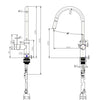 Round Mini Pull Out Kitchen Mixer- Chrome