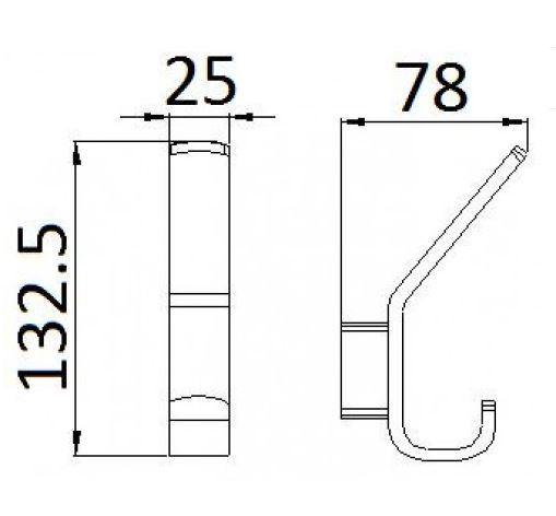 Splize Robe Hook - Bayside Bathroom