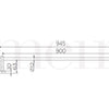 Meir Round Single Towel Rail 900mm  - Matte Black