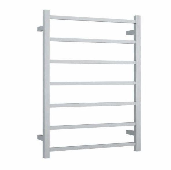 600mm Square Brushed Stainless Steel Heated Towel Rail