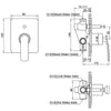 Synergii Shower or Bath Mixer with Diverter Button - Gunmetal