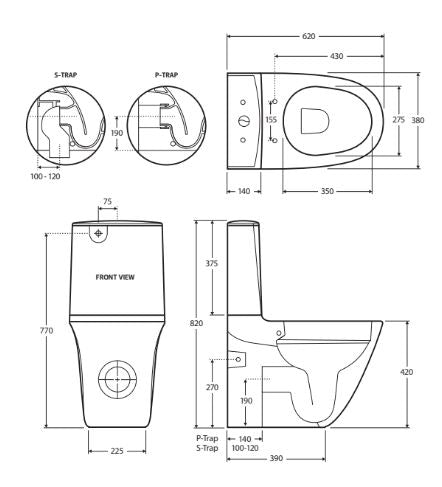 RAK Sensation Back To Wall Toilet Suite