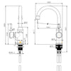 Montpellier Brushed Brass Short Basin Mixer