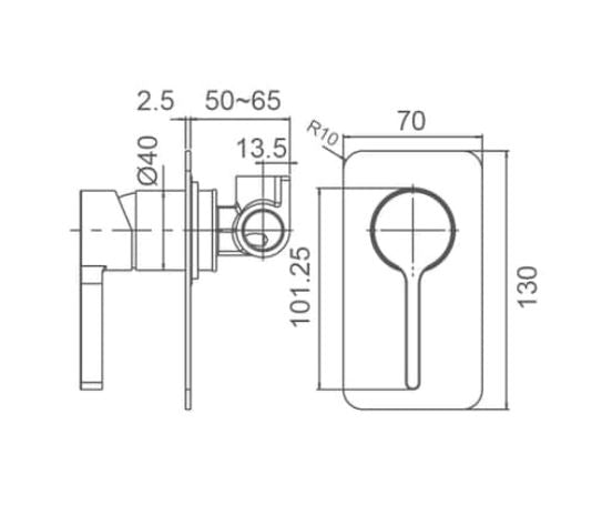 Gillian Shower Mixer - Brushed Nickel