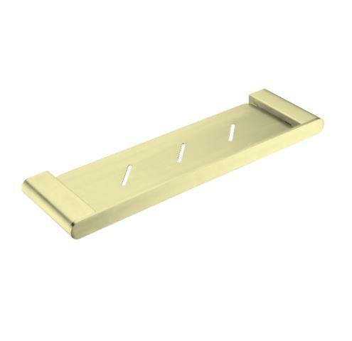 Ecco Metal shelf - Brushed Brass - Bayside Bathroom