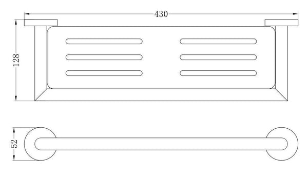 Dolce Metal Shelf - Matte Black - Bayside Bathroom