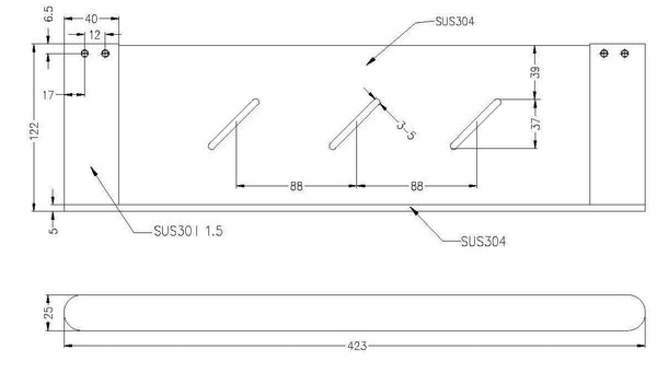 Ecco Metal shelf - Brushed Nickel - Bayside Bathroom