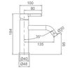Gillian Short basin mixer - Brushed Nickel