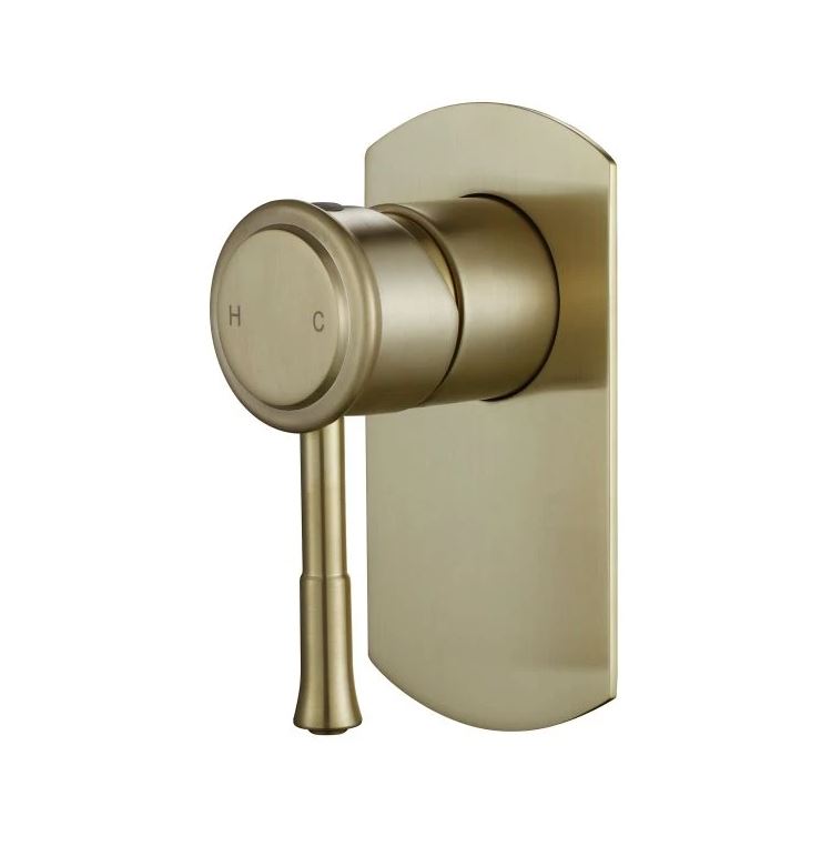 Montpellier Brushed Brass Shower Mixer