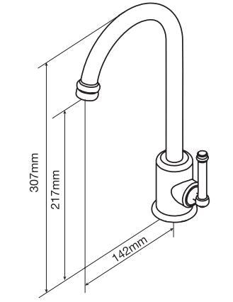 Federation Brass Gold Medium High Sink Mixer