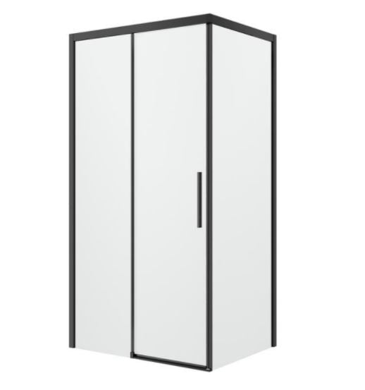 Black Urban Sliding shower screen