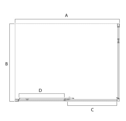 Black Urban Sliding shower screen