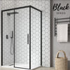 Black Urban Sliding shower screen