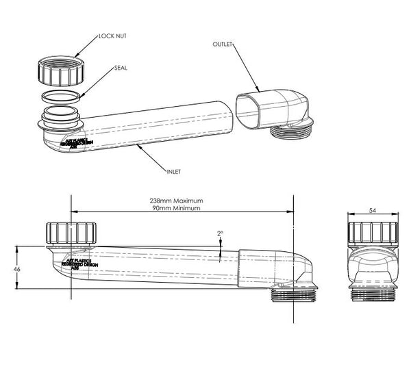 40mm Vanity Space Saver with Box Trap
