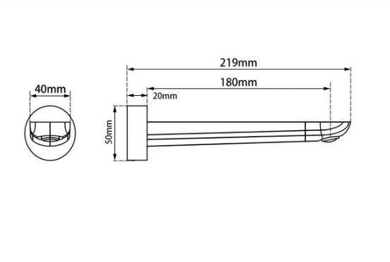 Rushy Bath Spout- Chrome - Bayside Bathroom