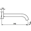 Textura Bath Spout - Matte Black